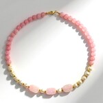 Collana in argento con Quarzo Rosa (Riya)