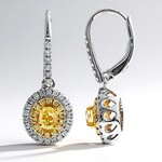 Orecchini in oro con Diamante Giallo SI2 (CIRARI)