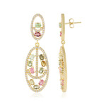 Turmalin-Silberohrringe