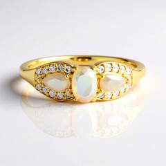 Anello in argento con Opale di Welo