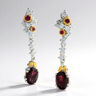 Orecchini in argento con Tormalina Rosa Brasiliana (Gems en Vogue)