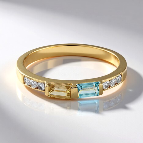 Anello in oro con Zircone Ratanakiri (Adela Gold)