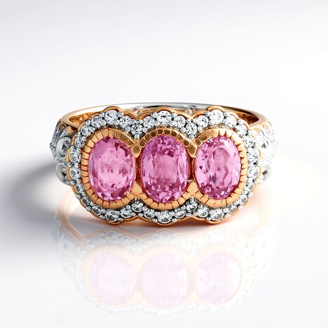Anello in argento con Kunzite Brasiliana (Gems en Vogue)