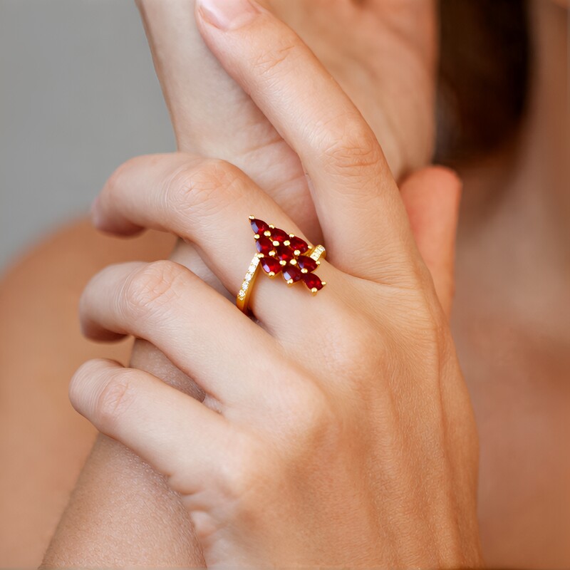 Tanzanian Ruby Silver Ring