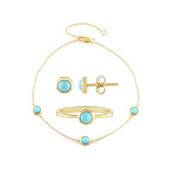 Sleeping Beauty-Türkis-Silberset (de Melo)