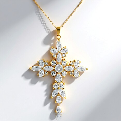 Collana in argento con Topazio Bianco