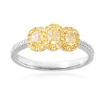 Anillo en oro con Diamante amarillo SI2 (CIRARI)