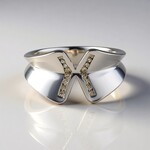Anello in argento con Diamante Champagne I2 (de Melo Essence)