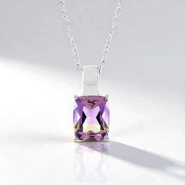 Collier en argent et Amétrine