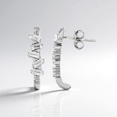 Boucles d'oreilles en argent et Zircon
