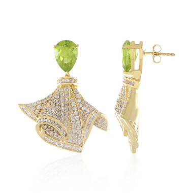 Peridot-Silberohrringe