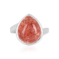 Erdbeer-Quarz-Silberring (MONOSONO COLLECTION)