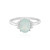 Anillo en plata con Calcedonia agua