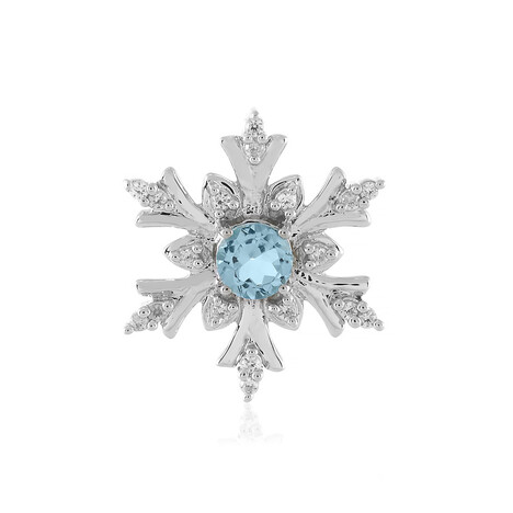 Ciondolo in argento con Topazio Blu Cielo