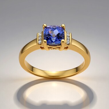 AAA-Tansanit-Goldring