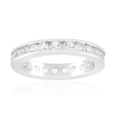 Weißer Topas-Silberring