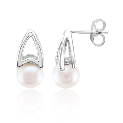 Zilveren oorbellen met Akoya parels (TPC)