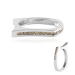 I3 Champagner-Brillant-Silberring (de Melo)