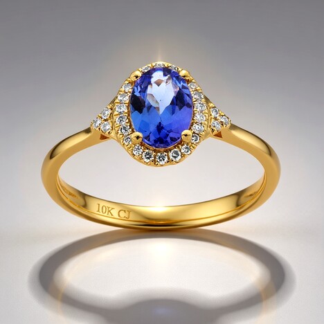 Anello in oro con Tanzanite AAA