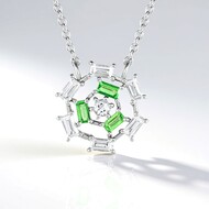 Lemshuku Tsavorite Silver Necklace