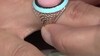 Zilveren ring met een roze opaal (de Melo Essence)