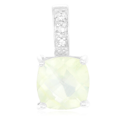 Pendentif en argent et Préhnite