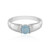 Zilveren ring met een Ofiki Aquamarijn