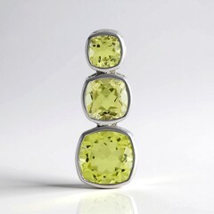 Ciondolo in argento con Quarzo Limone (MONOSONO COLLECTION)