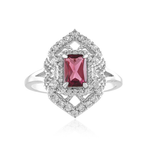 Nigerianischer Pinkfarbener Turmalin-Silberring