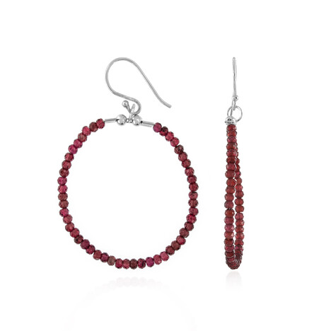 Mosambik-Granat-Silberohrringe