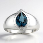 Anello in argento con Topazio Blu Londra (Pallanova)
