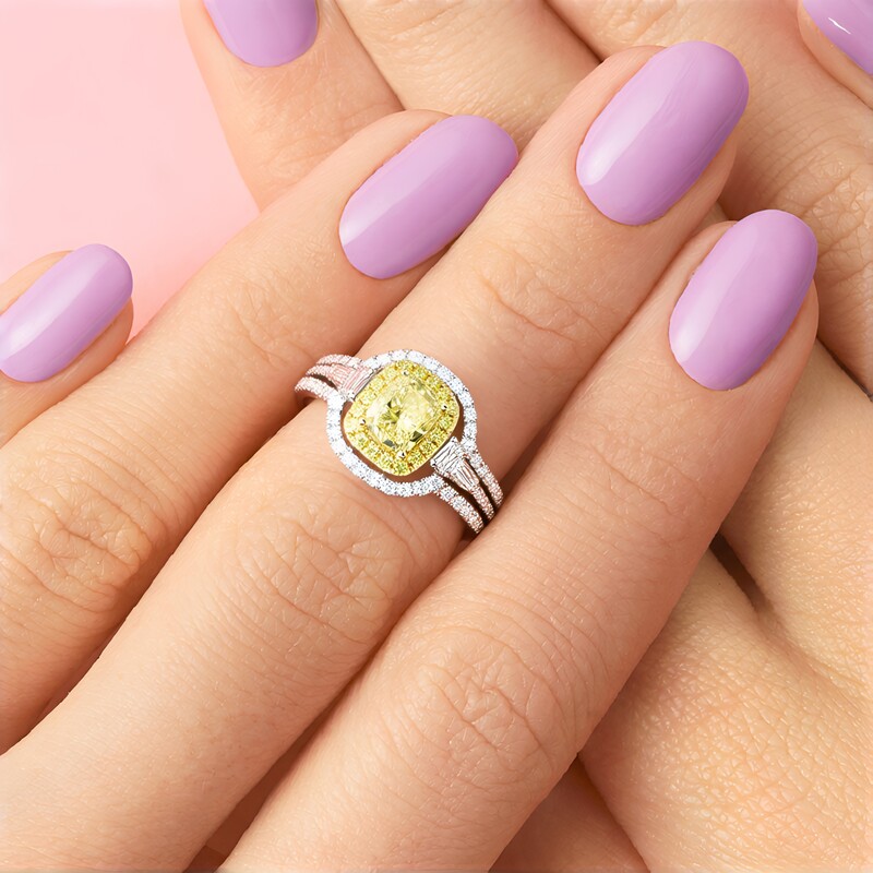 Gelber SI2 Brillant-Goldring (CIRARI)