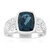Zilveren ring met een Londen-blauwe topaas (de Melo Essence)