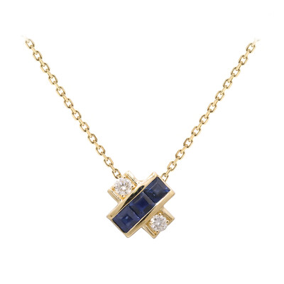 Collana in oro con Zaffiro Ceylon Blu (CIRARI)
