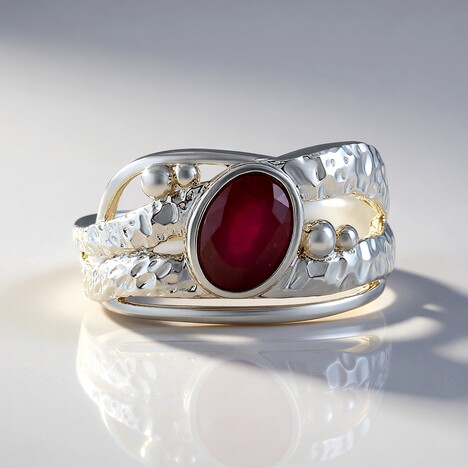 Anello in argento con Rubino del Madagascar (de Melo Essence)