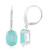 Blauer Pastell-Quarz-Silberohrringe