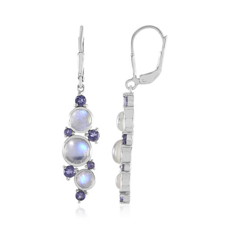 Blauer Mondstein-Silberohrringe (KM by Juwelo)