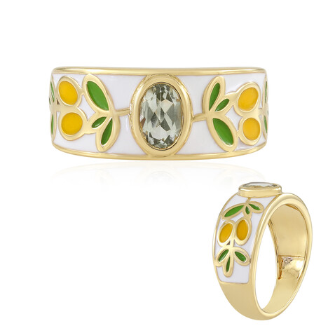 Anello in argento con Ametista Verde