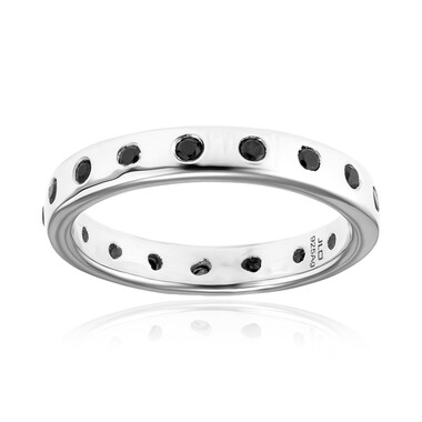 Schwarzer Spinell-Silberring