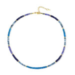 Edelstein-Silberhalskette (Riya)