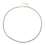 Zilveren halsketting met Zilveren Diamanten