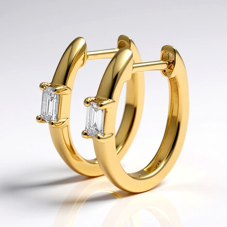 Orecchini in oro con Diamante SI2 (G) (de Melo)