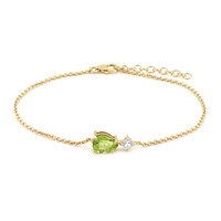 Bracelet en argent et Péridot de Birmanie