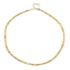 Zilveren halsketting met Welo-opalen