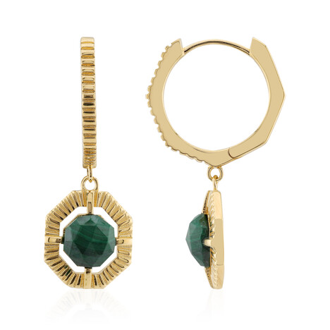 Orecchini in argento con Malachite
