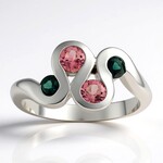Anello in argento con Tormalina Rosa Brasiliana (Pallanova)