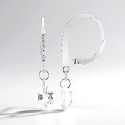 Pendientes en plata con Topacio blanco