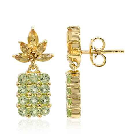 Boucles d'oreilles en argent et Citrine