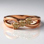 Anello in oro con Diamante Rose de France SI1 di Argyle (Annette)