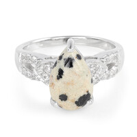 Anello in argento con Diaspro Dalmata